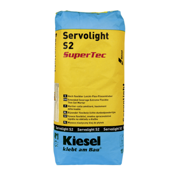 Kiesel Servolight S2 SuperTec hoch flexibler Leicht-Flex-Fliesenkleber 15 kg