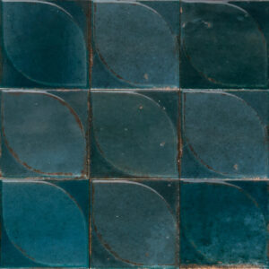 Produktbild der glänzenden Wandfliese Marazzi Lume Blue 10x10 Dew 3d